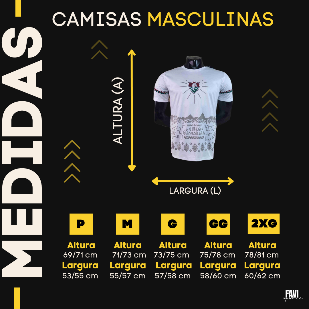 camisa chico guanabara tamanho
